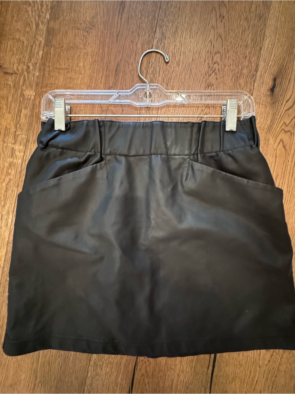 Indigo Rein Black Faux Leather Mini Skirt